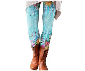 KONG JIMFAN Winterhose Warme Leggings Damen Winter Sport Shorts Damen Sporthose High Waist Hose Damen Yifit Leggings Thermo Unterwäsche Set Thermo Leggings Damen Durchsichtig(#2 Sky Blue,L)