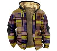 KONG JIMFAN Winterjacke Herren Bowling Shirt Hoodies for Mens Dünne Regenjacke Herren Winter Jacke Herre Leichte Jacke Herren Waterproof Jacket Plastik Regenmantel Patchwork Jacke(Multicolor,L)
