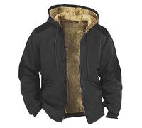 KONG JIMFAN Winterjacke Herren,Dicker Kapuzenpulli Winter Wärme Winterjacke Reißverschlusstasche Übergangsjacke Wih Pockets Jacke Drucken Sweatjacke Mit Hoode Winddicht Fahrradjacke Herren