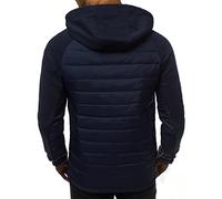 KONG JIMFAN Winterjacke Herren Golf Regenjacke Herren Herren-Jacken Gefütterte Winterjacke Herren Kunstlederjacke Fahrrad Jacke T Shirt Falter Fruhlings Herren Jacken Thermojacken Herren(Marine,XXL)