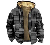 KONG JIMFAN Winterjacke Herren Y2k T-Shirt Cargojacken Funktionsjacke Jeansjacke Poloshirt XXL Fleecejacke Outdoor Militär Flanell Jacke (Gray, 5XL)