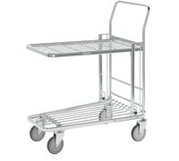 Kongamek Einkaufswagen, verzinkt, LxBxH 860 x 530 x 1010 mm, Tragfähigkeit 300 kg