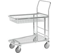 Kongamek Einkaufswagen, verzinkt, LxBxH 870 x 530 x 1010 mm, Tragfähigkeit 300 kg