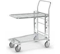 Kongamek Einkaufswagen, verzinkt, LxBxH 890 x 520 x 1000 mm, Tragfähigkeit 300 kg