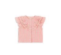Konges Sløjd Kim Frill Bluse - 7-8Y / Flamingo Plume Check