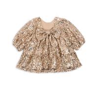 Konges Sløjd Pailletten-Kleid Lila „Gold Glitter“ Gr. 86-116 - 110/116