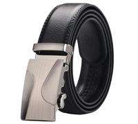 KONGNY 3,5cm 110-170cm langer Gürtel, großer Ledergürtel, Herrengürtel mit automatischer Schnalle, Ratschenfrei, Schwarz 8