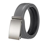 KONGNY 3,5cm Ledergürtel Herren Automatische Schnallengürtel Gürtel für Männer, Grau