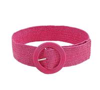 KONGNY Boho Orange Elastischen Breiten Gürtel frauen Bund Sommer Strand Pp Stroh Geflochtene Gürtel Weibliche Kleid Hemd Taille Gürtel, Z23032012