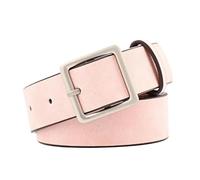 KONGNY Damen-Ledergürtel für Gürtel, weiblich, quadratischer Metall-Dornschnallengürtel, Rosa