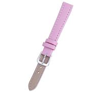 KONGNY Leder-Uhrenarmband, 10mm/12mm/14mm/16mm/18mm/20mm/22mm/24mm, verstellbares Armband für Herren und Damen, Rosa, 14mm