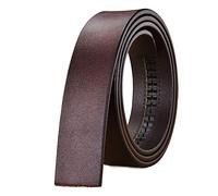 KONGNY Ledergürtel Männer Automatischer Schnallengürtel ohne Knall echte Ledergürtel für Männer ohne Schnalle 3,5cm, Auburn, 120cm