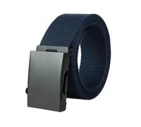 KONGNY Taktischer Gürtel aus Canvas-Nylon für Herren, Gürtel mit Metallschnalle, Dunkelblau, 140cm