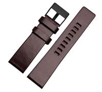 KONGNY Uhrenarmband aus echtem Leder, 22mm, 24mm, 26mm, 28mm, 30mm, Ein dunkelbrauner Schwarz, 27mm