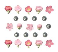 Kongou Bogg-Taschenanhänger, 23-teiliges -Charm-Set mit Blumen und Perlen, für Bogg-Taschenzubehör, Strandtaschen, Beach Accessory
