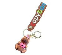 Kongou Süßer Capybara Schlüsselanhänger - Lustiger Puppen-Schlüsselhalter, 6,6 cm Tragbarer Taschenanhänger, Niedliche Tierfigur, Schmuck