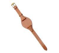 kongsou 18mm Echtlederarmband Für Fossil ES4114 ES4113 ES3625 ES3616 Uhrenarmband Schnellverschluss Modearmband(Light brown-gold)