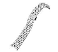 kongsou 316L Edelstahl Armband für Mido BARONCELLI M027 M027.407 M027.408 M027.462 Silber Roségold Uhrenarmband(Silver)