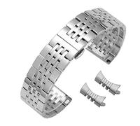 kongsou Edelstahl Silber Uhrenarmband für Tissot T006 Curved End Uhrenarmband für MIDO(Silver,22mm)