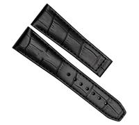 kongsou Kalbsleder-Uhrenarmband für MAURICE LACROIX Eliros Kuh-echtes Lederarmband(Black no clasp,20mm)