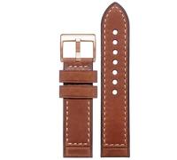 kongsou Lederarmband für Hamilton Khaki Field H70555533 H70455533 Little Red Cap Herrenarmband(Brownr2,22mm)