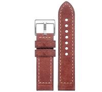 kongsou Lederarmband für Hamilton Khaki Field H70555533 H70455533 Little Red Cap Herrenarmband(Browns6,22mm)