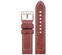 kongsou Lederarmband für Hamilton Khaki Field H70555533 H70455533 Little Red Cap Herrenarmband(Brownr6,22mm)