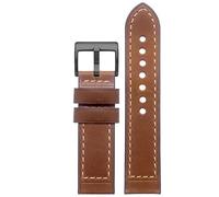 kongsou Lederarmband für Hamilton Khaki Field H70555533 H70455533 Little Red Cap Herrenarmband(Brownb1,22mm)