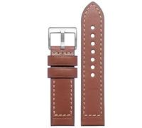 kongsou Lederarmband für Hamilton Khaki Field H70555533 H70455533 Little Red Cap Herrenarmband(Browns4,22mm)