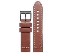 kongsou Lederarmband für Hamilton Khaki Field H70555533 H70455533 Little Red Cap Herrenarmband(Brownb4,22mm)