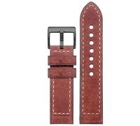 kongsou Lederarmband für Hamilton Khaki Field H70555533 H70455533 Little Red Cap Herrenarmband(Brownb6,22mm)