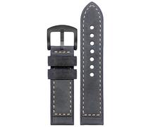 kongsou Lederarmband für Hamilton Khaki Field H70555533 H70455533 Little Red Cap Herrenarmband(Gray matteb7,22mm)