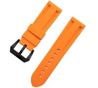 kongsou Silikon-Uhrenarmbänder für Diesel DZ7395, DZ7396, DZ4500, DZ4506 Uhrenarmband(Orangeb,24mm)