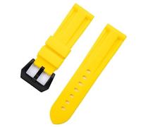 kongsou Silikon-Uhrenarmbänder für Diesel DZ7395, DZ7396, DZ4500, DZ4506 Uhrenarmband(Yellowb,22mm)