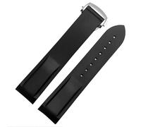 kongsou Silikon-Uhrenarmband für Omega Seamaster Planet Ocean Herren-Kautschukarmband(Blacks,21mm)