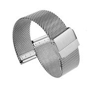 kongsou Ultradünnes Mesh-Edelstahlarmband aus Metall für Daniel Wellington-Uhren(Silver,20mm)