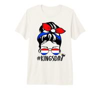 Koningsdag Niederlande Messy Bun Kingsday Dutch Kings Day Premium T-Shirt
