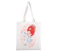 Konix Alchemy Tote Bag mit langen Henkeln - 38 x 42 cm - 70% Polyester und 30% Baumwolle - Flammenmotiv - Weiß