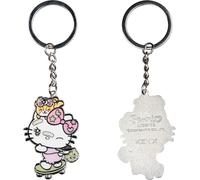Konix Hello Kitty Schlüsselanhänger - 4 x 4 cm - Metall - Skateboard - Motiv