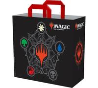 Konix Magic The Gathering Einkaufstasche 40 x 45 x 20 cm - Recyceltes Material - 5-Farben-Motiv - Schwarz