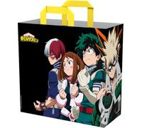 Konix My Hero Academia Einkaufstasche - Größe M 40 x 45 x 20 cm - Recyceltes Material - Team-Motiv - Schwarz