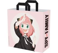 Konix Spy x Family Einkaufstasche - Maße 40 x 45 x 20 cm - Recyceltes Material - Motiv Anya - Rosa