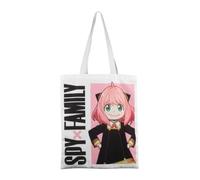 Konix Spy x Family Tote Bag mit langen Henkeln - Maße 38 x 42 cm - 100% Polyester - Motiv Anya - Weiß