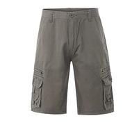KonJim Schnelltrocknende Cargo-Shorts für Herren, Arbeit, Outdoor, Sommer, leger, lockere Passform, Reisen, Angeln, Golf, taktische Hose, dunkelgrau, 62