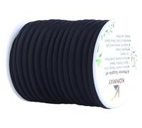KONMAY 5.0mm 18.2 Meters Elastic-Kordel, Elastisch Band Zum Nähen und Handwerk, Gummikordel, Hutgummi, Schwarz