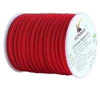 KONMAY 5.0mm 18.2 Meters Elastic-Kordel, Elastisch Band Zum Nähen und Handwerk, Gummikordel, Hutgummi, Rot