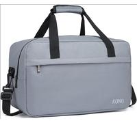 Kono 40 x 20 x 25 Reisetasche als Kabinen-Handgepäck, Reise-Handgepäcktasche, Ryanair-Unter-Sitz-Flugtasche mit Schultergurt, 20 l (Hellgrau)