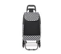 Kono Einkaufstrolley Stabiler 2 in 1 Klappbar Einkaufswagen Multifunktional Treppensteigwagen mit 3 Geräuschlos Räder (Schwarz-Update)