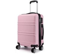 Kono Fashion Handgepäck Leichtes ABS-Hartschalen-Trolley-Reisekoffer mit 4 Rädern Kabine-Handgepäckkoffer (20", Rosa)