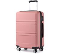 Kono Fashion Handgepäck Leichtes ABS-Hartschalen-Trolley-Reiseschminkkoffer mit 4 Rädern für das Handgepäck (20", Nude)